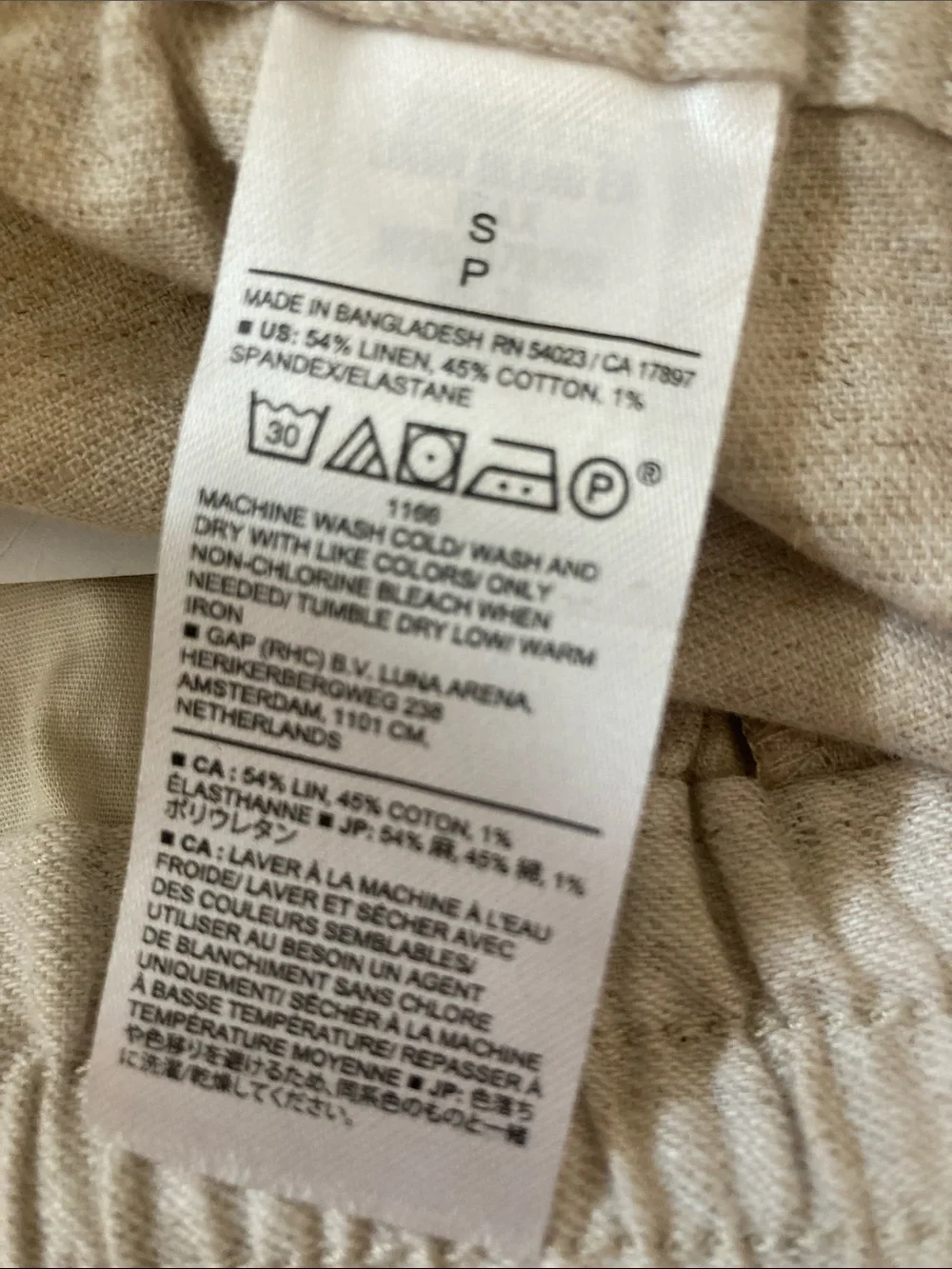 Banana Republic Womens Drawstring Linen pants Light Tan
